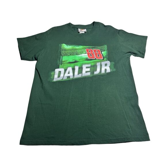 Vtg Dale Earnhardt Jr. T Shirt‎ Men's Nascar Dark Green Amp Energy Size M - Picture 1 of 5